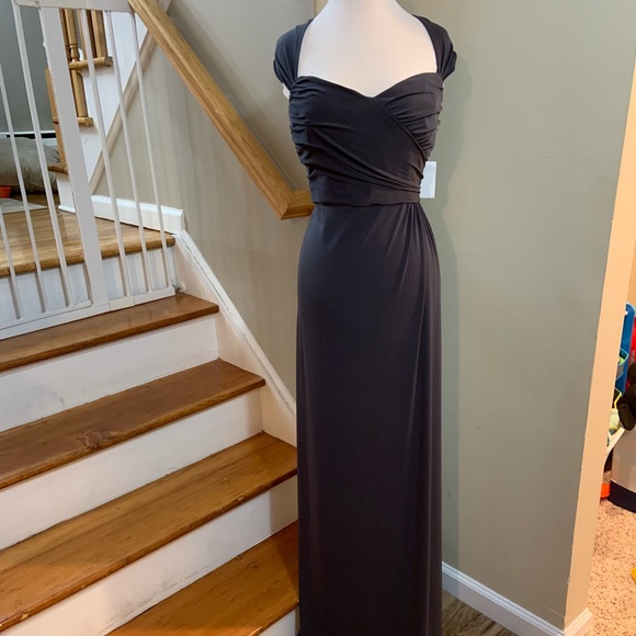 Amsale G674J in charcoal size 14 - Picture 2 of 6